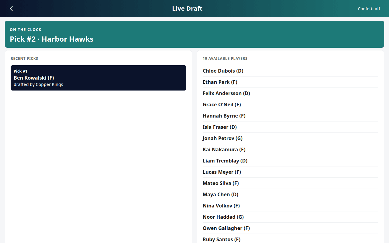 Public draft board