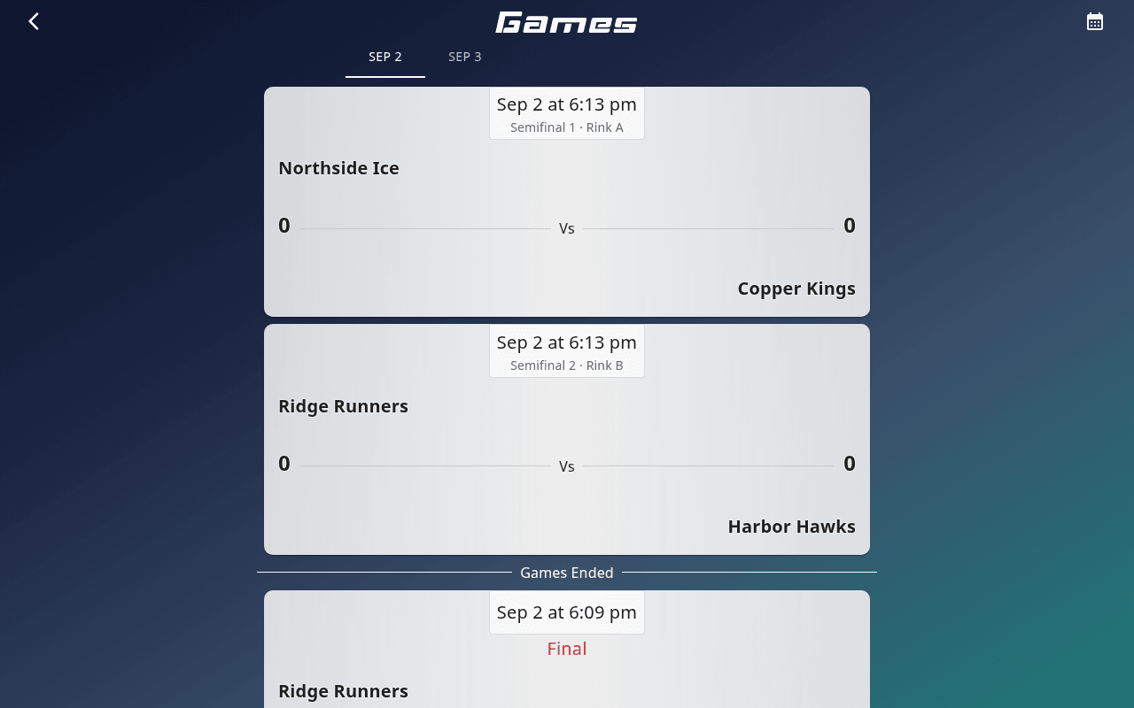 Public schedule